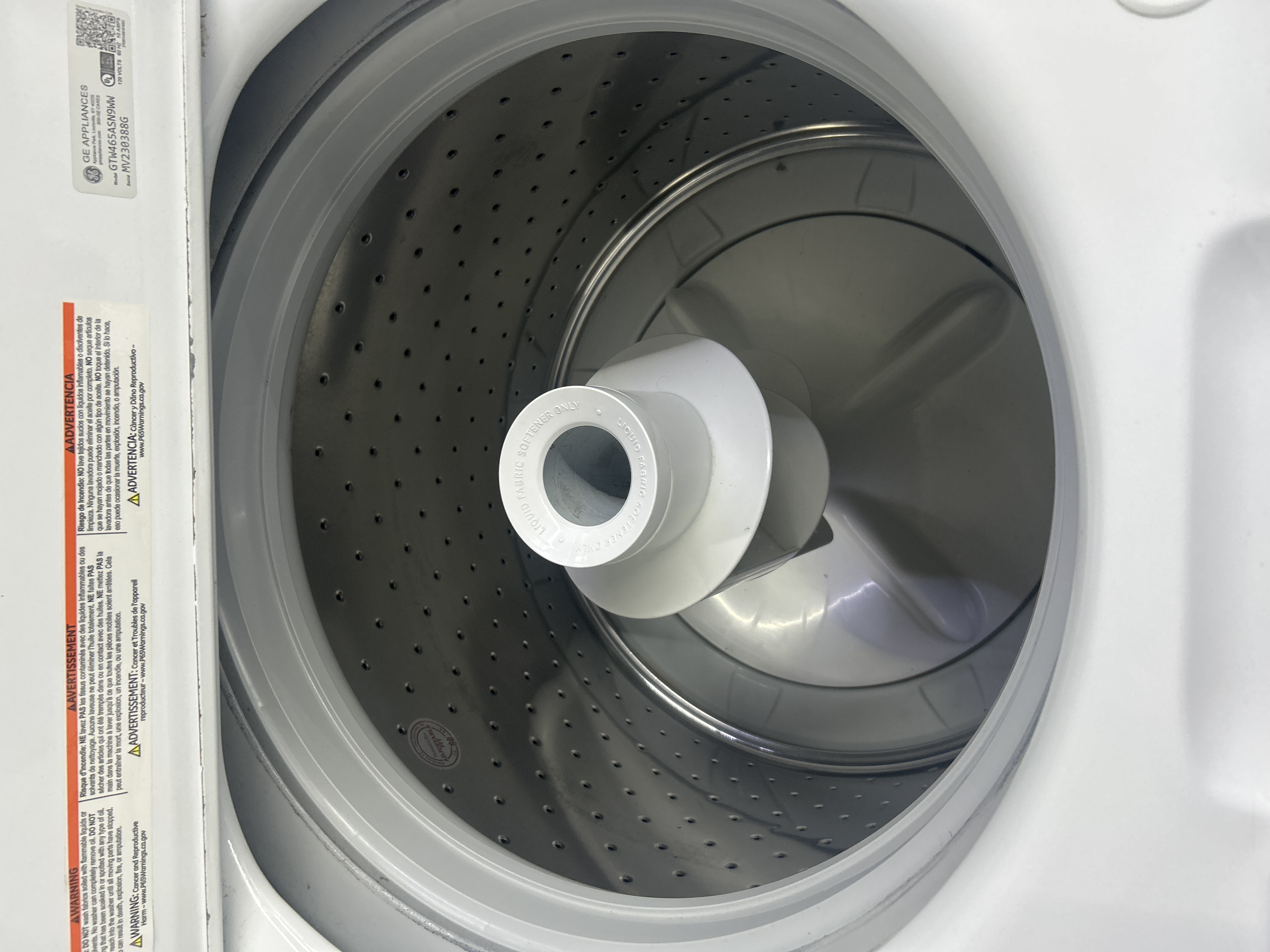 GE 4.5 cu ft Top-Load Washer, White - GTW465ASNWW photo 2