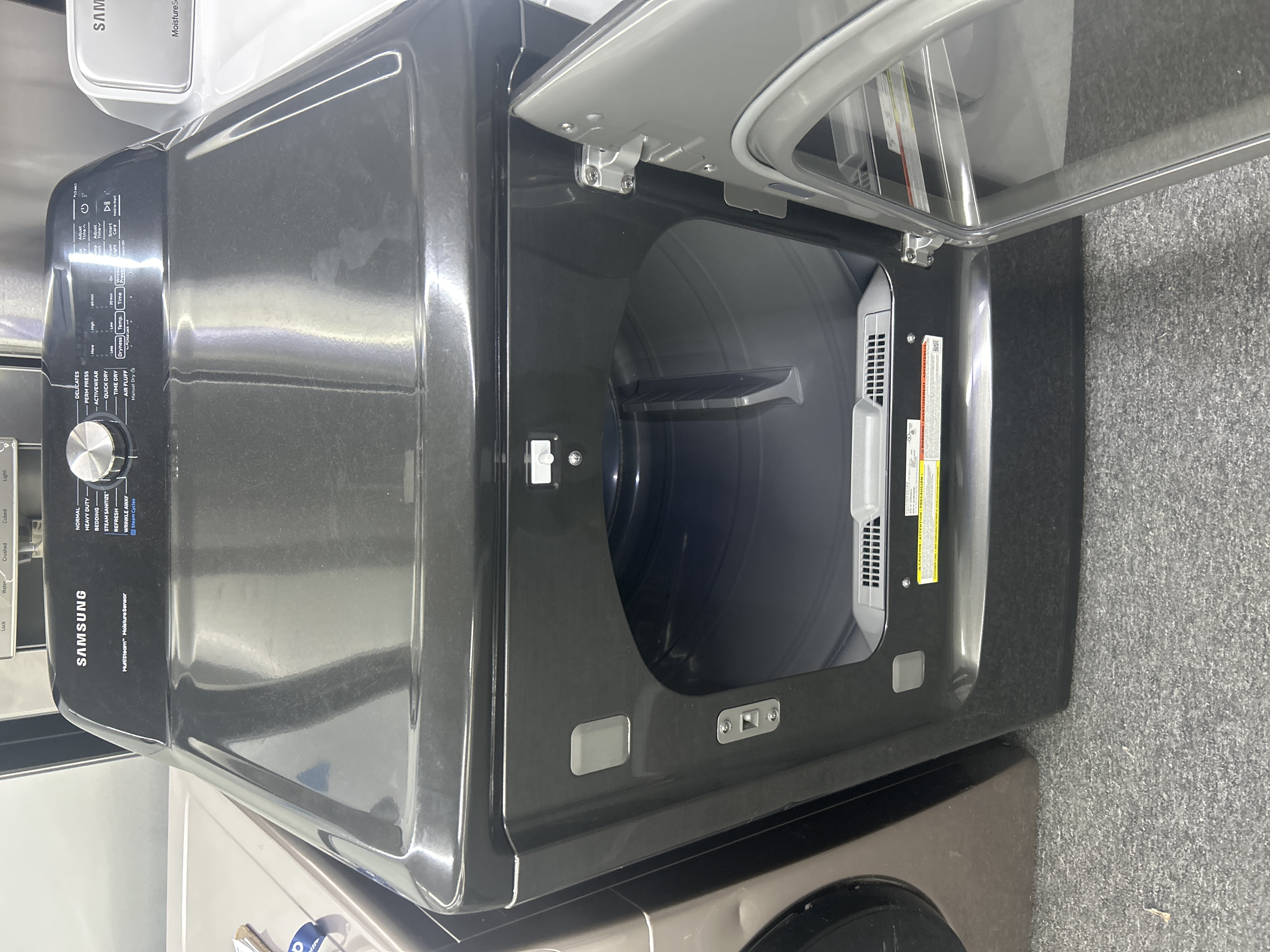 Samsung 7.4 cu ft Electric Dryer Steam Sanitize+ Black SS photo 2