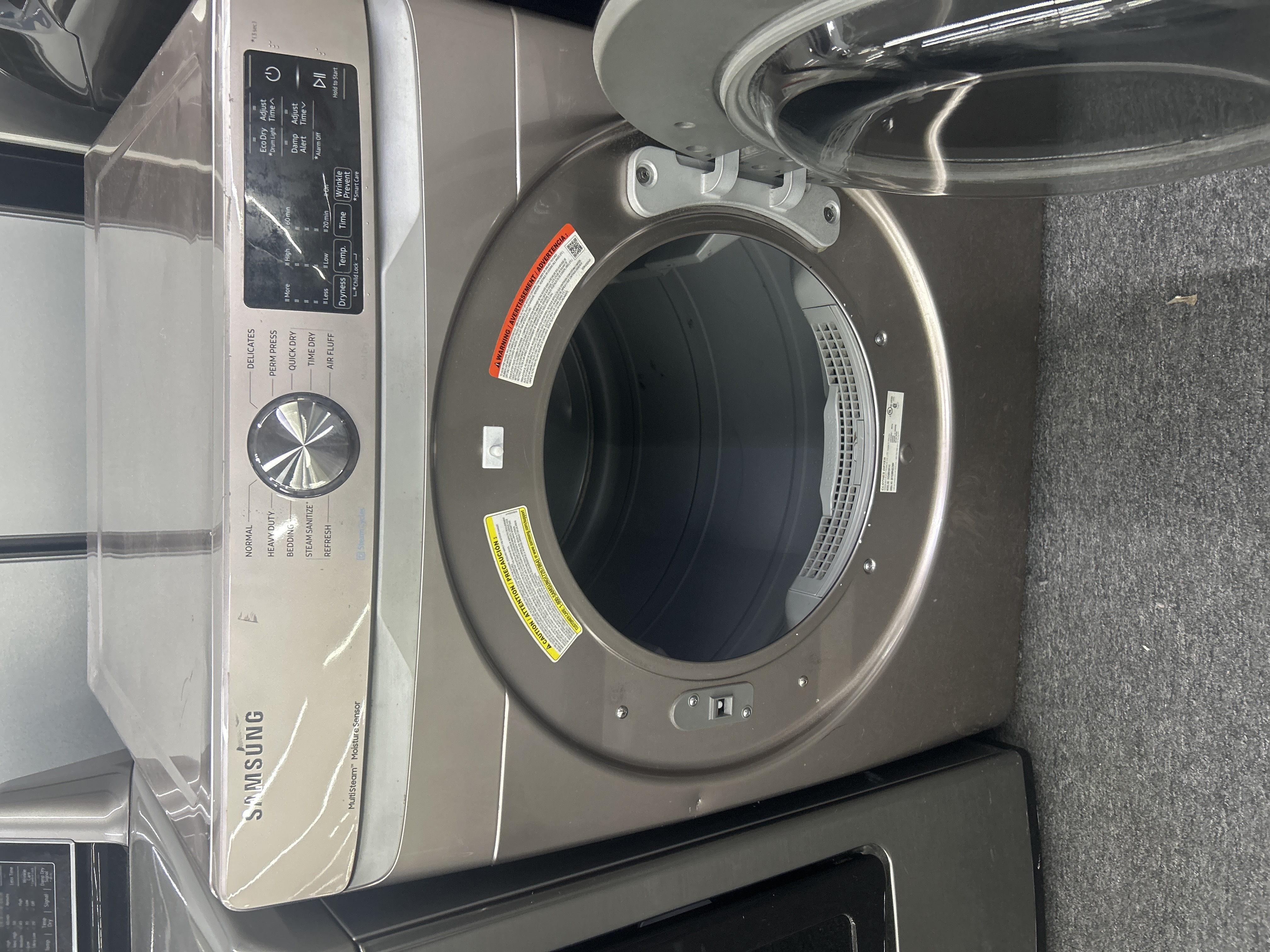 Samsung 7.5 cu ft Electric Dryer Steam Sanitize+ Champagne photo 2