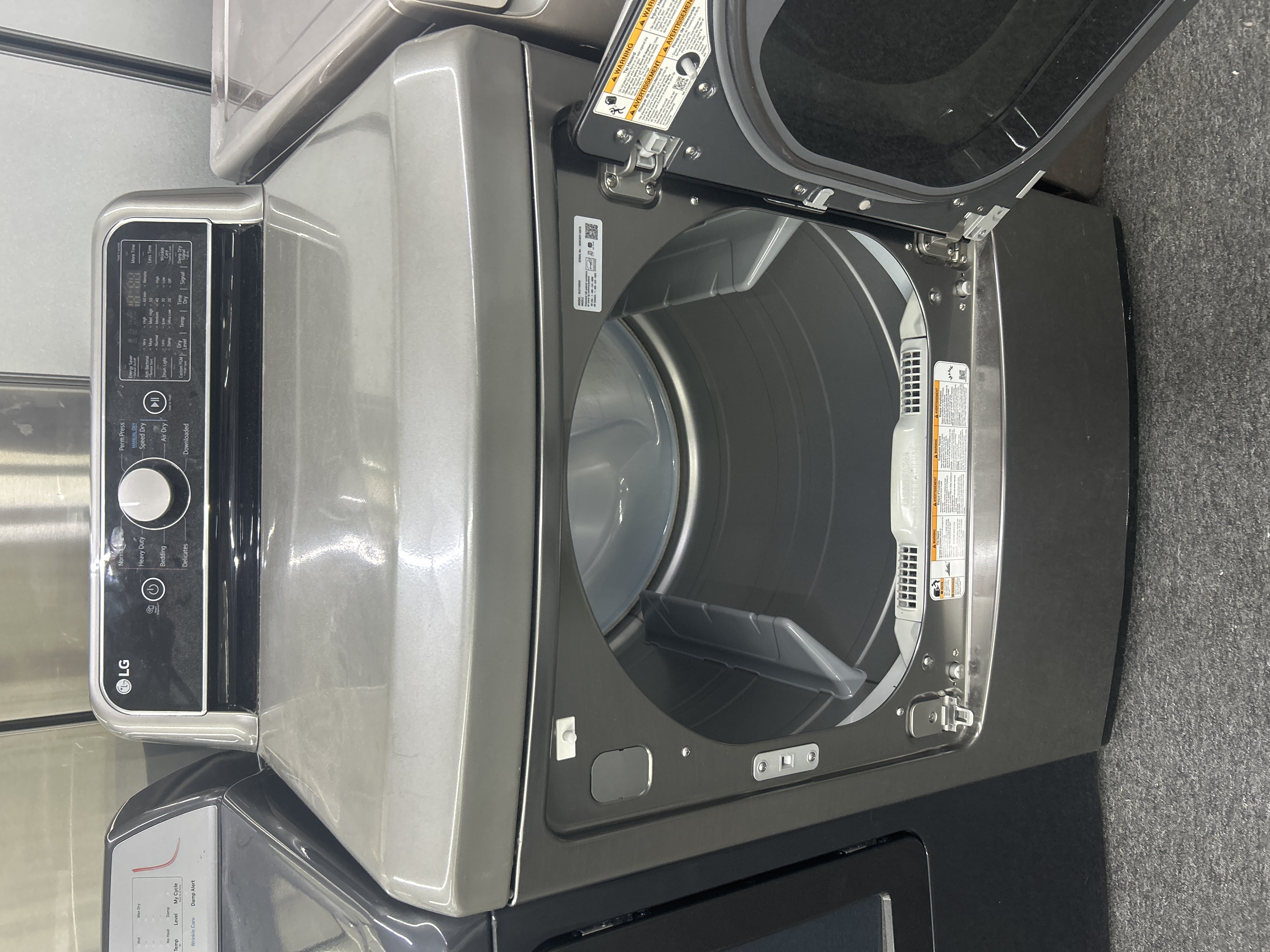 LG 7.3 cu ft Smart Electric Dryer Graphite - DLE7400VE photo 2