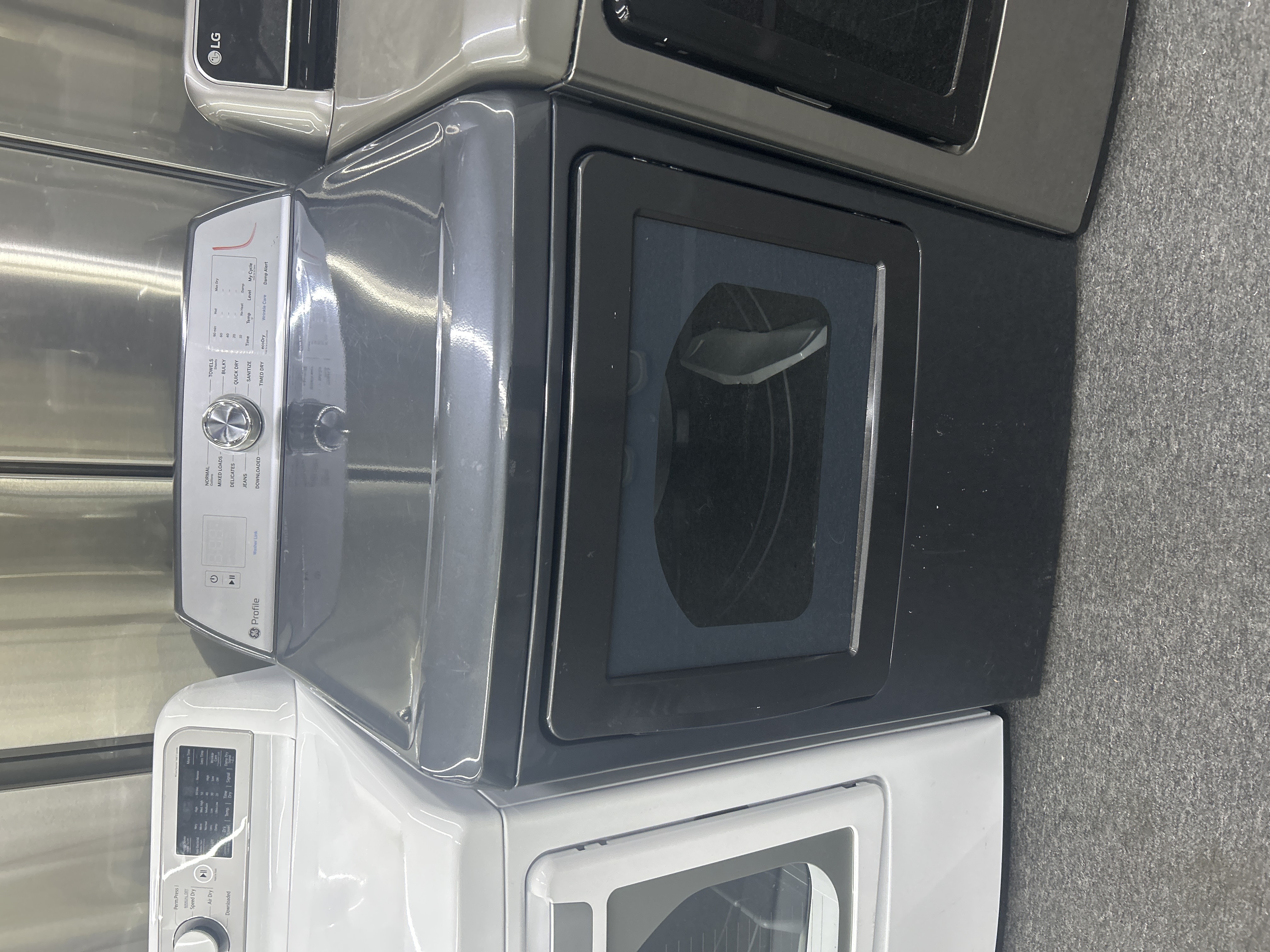 GE Profile 7.4 cu ft Smart Electric Dryer Diamond Gray