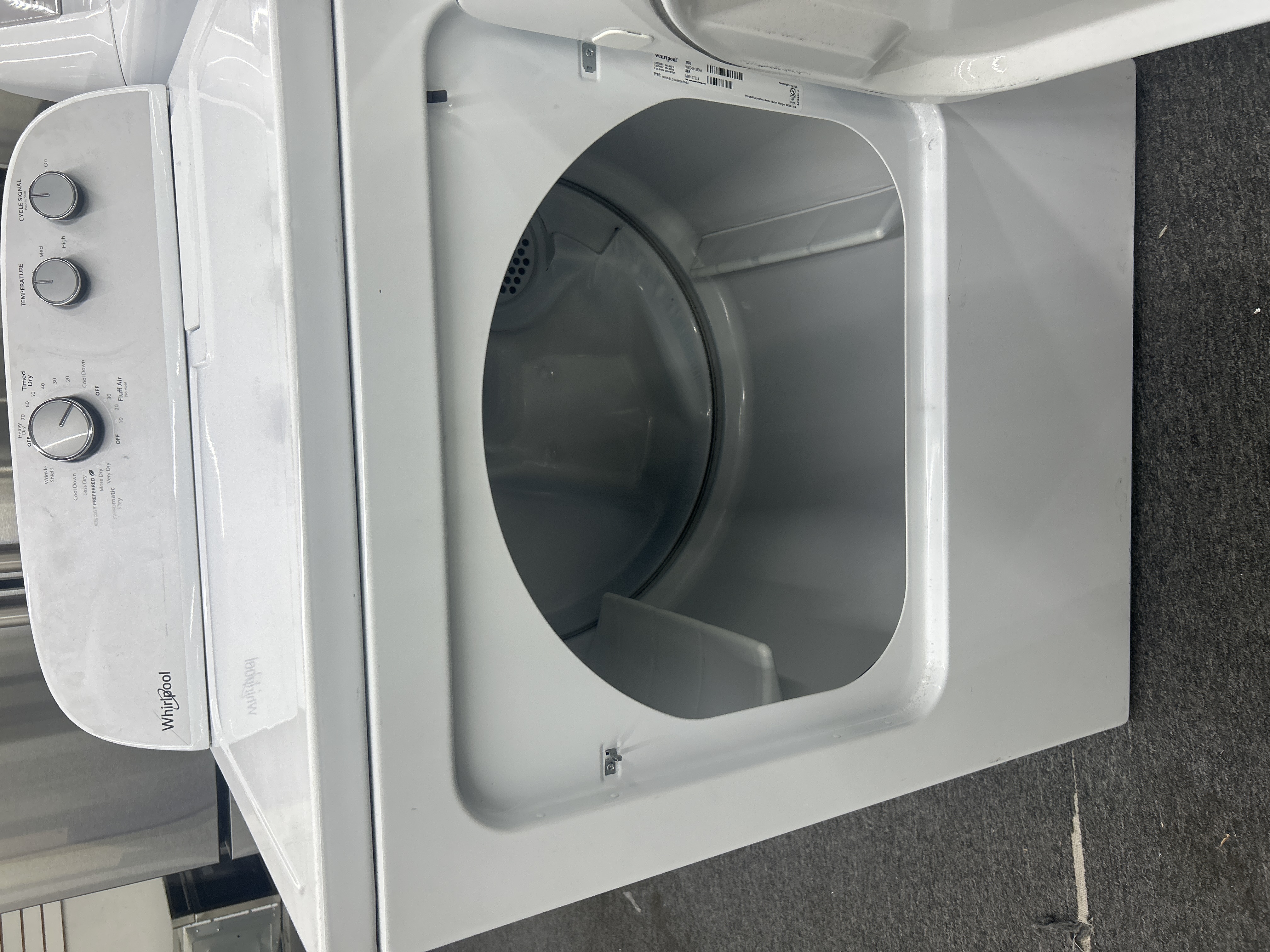 Whirlpool 7.0 cu ft Electric Dryer, White - WED4815EW photo 2