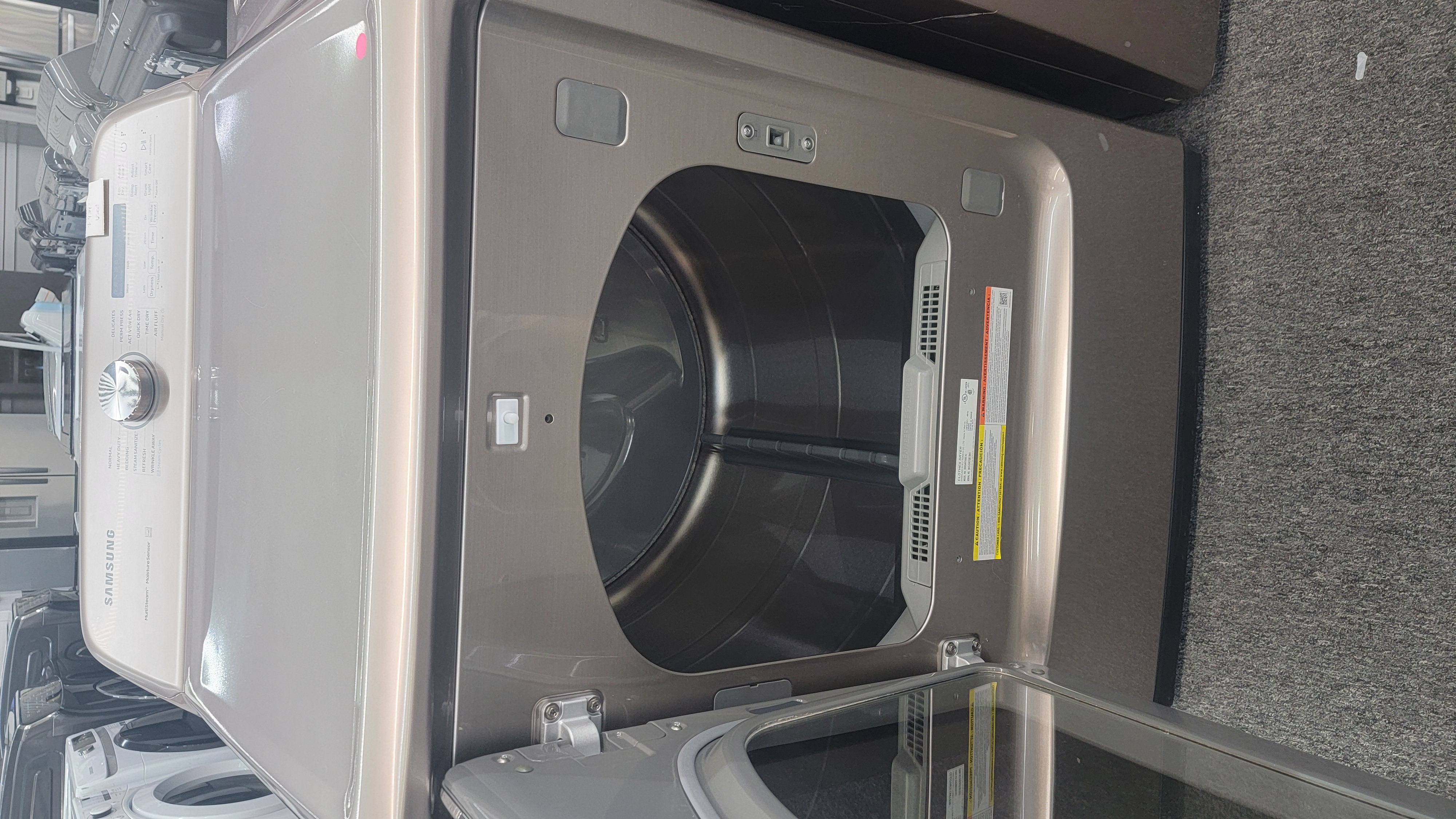 Samsung 7.4 cu. ft. Electric Dryer w/ Steam Sanitize+ — Champagne (DVE54R7600C) photo 2